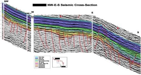 NW-E-S Seismic Cross-Section